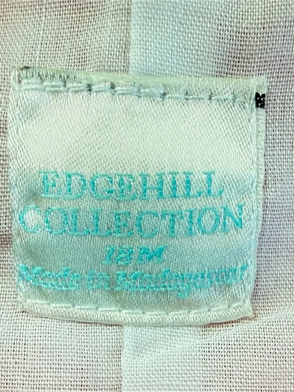 Edgehill Collection Baby Gingham Romper, Size 18M Cotton